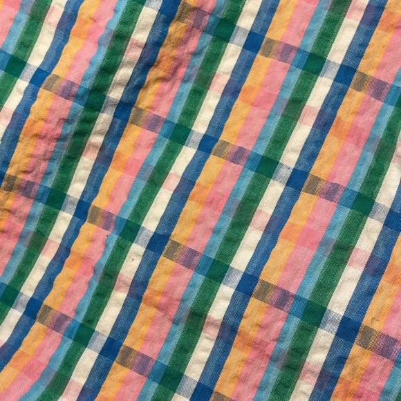 Tommy Hilfiger Short Sleeve Button Down Seersucker Colorful Shirt Size Large EUC - Picture 10 of 13